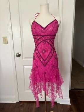 Fully beaded mini fairy dress dead stock nwt